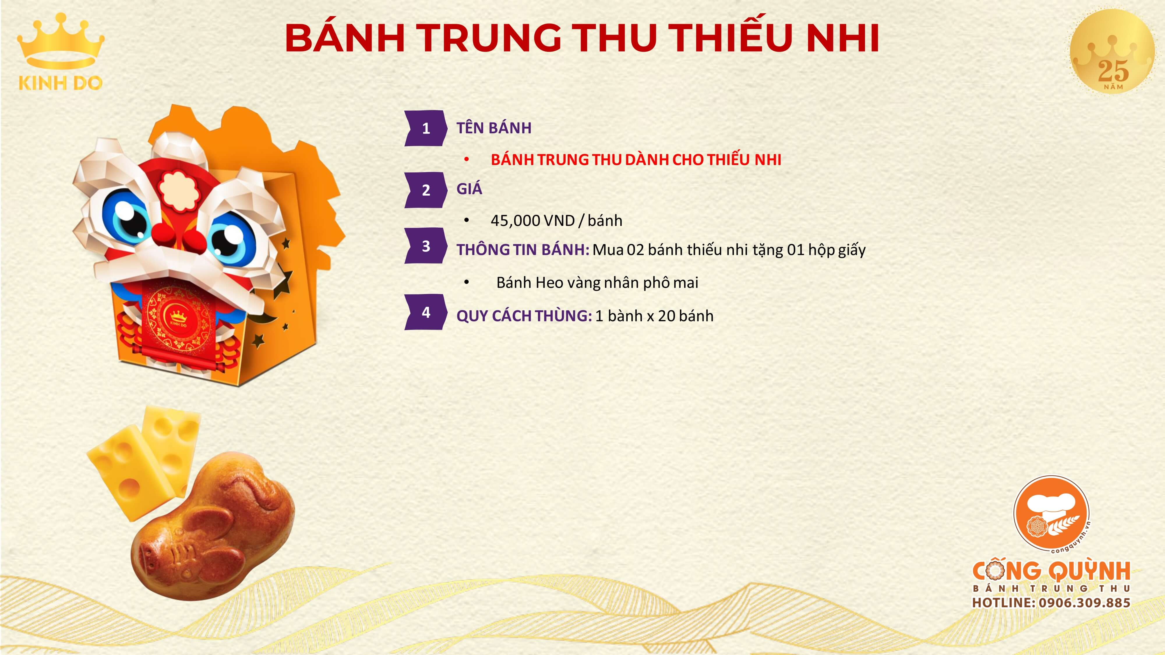 BÁNH TRUNG THU KINH ĐÔ 2023 - HỘP THIẾU NHI