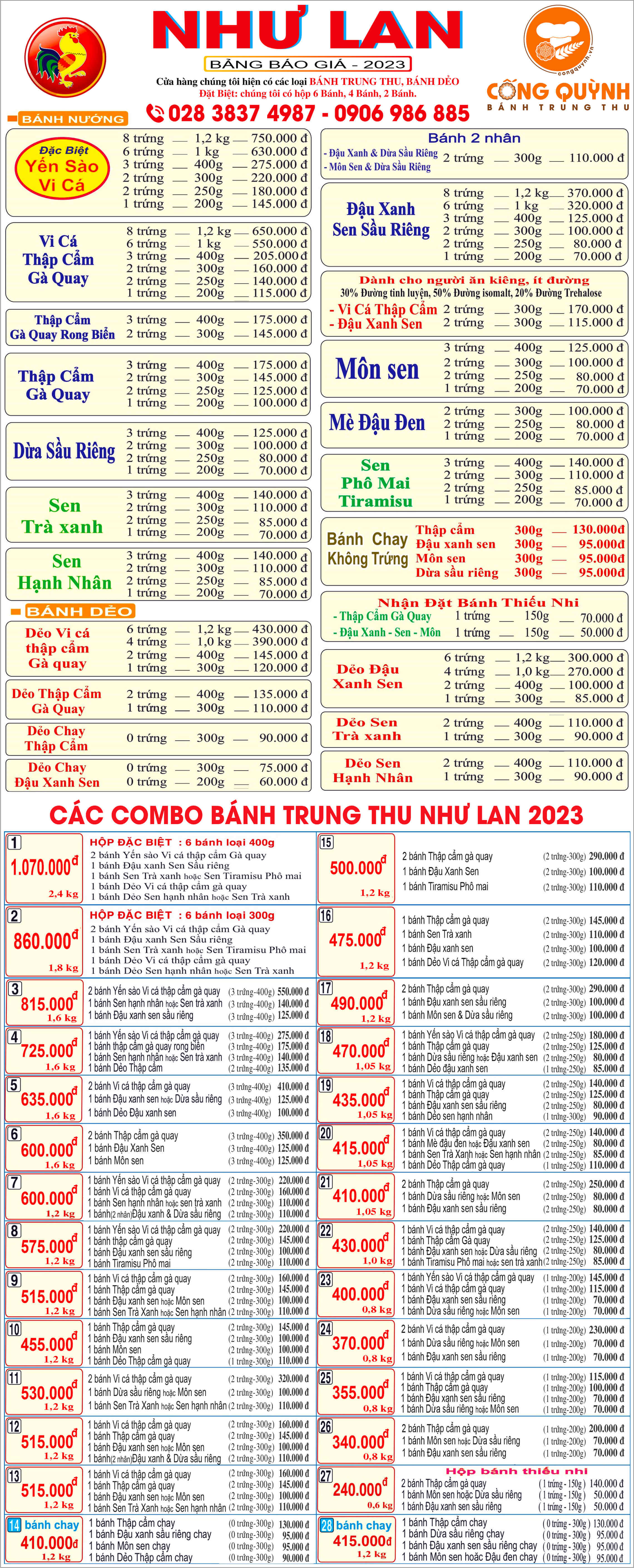 Bánh trung thu Như Lan 2023