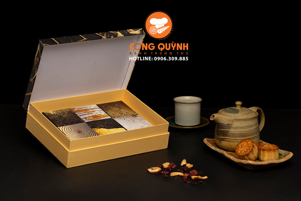 hộp 6 bánh giòn tan 2019 bánh trung thu brodard