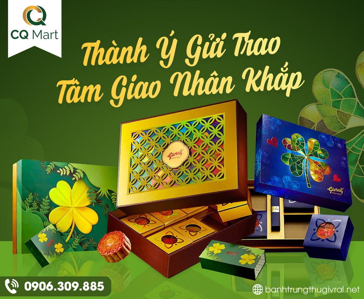 Chiết khấu bánh trung thu Givral hấp dẫn tại CQ Mart