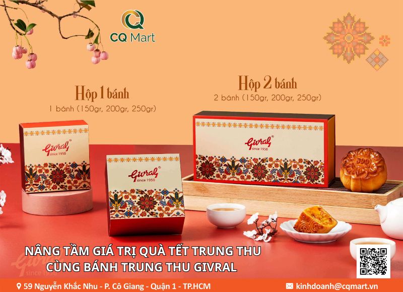 Nâng tầm giá trị quà tết Trung thu cùng bánh trung thu Givral 