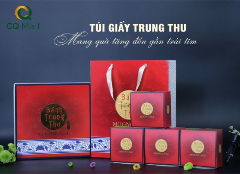 Túi giấy đựng quà trung thu đẹp, sang trọng
