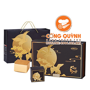 Bánh Trung Thu Bibica 2024 Hộp Kim Nguyệt (Tùng Hạt)