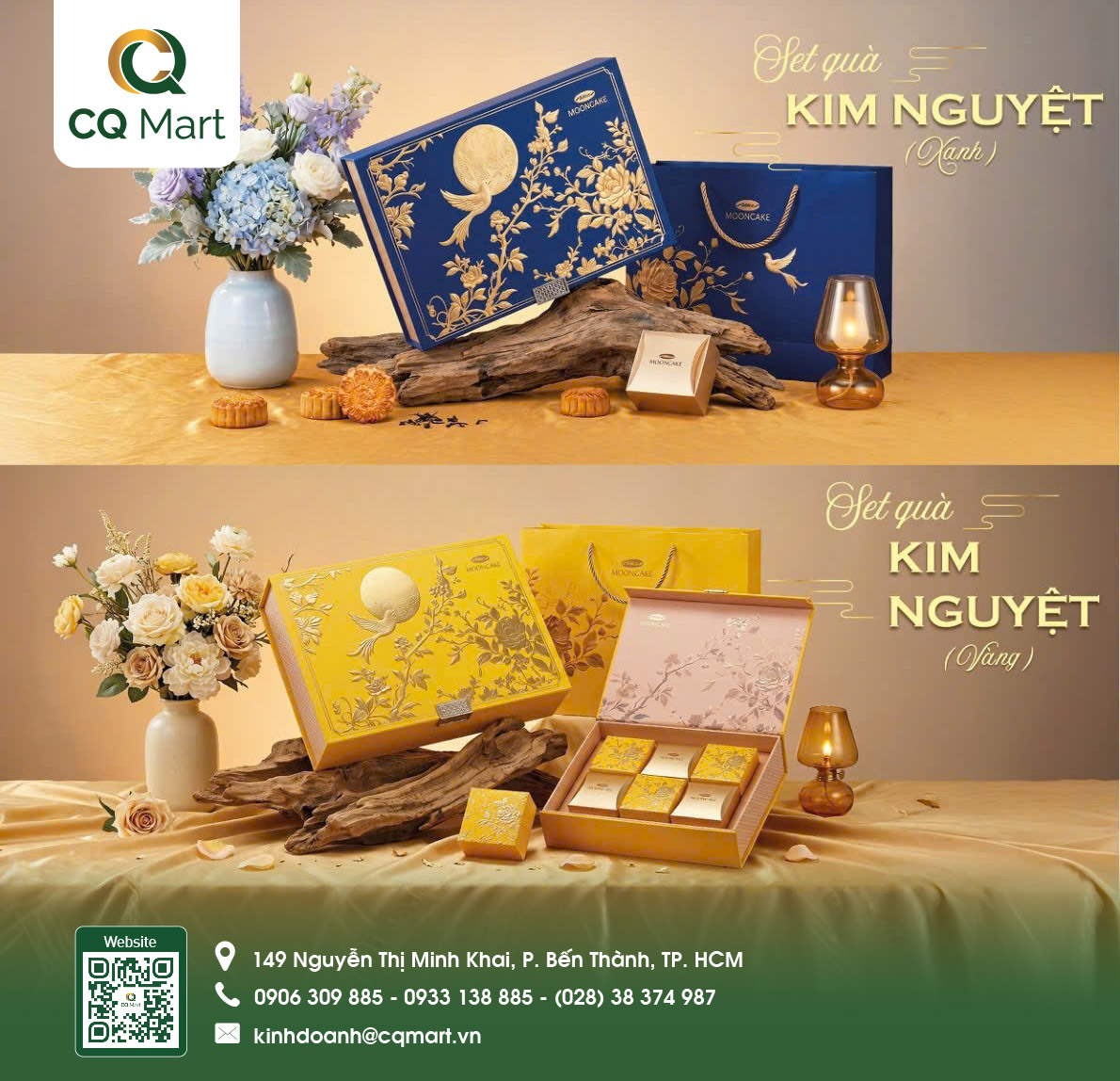 Bánh Trung Thu Bibica - Hộp Kim Nguyệt (Vàng)