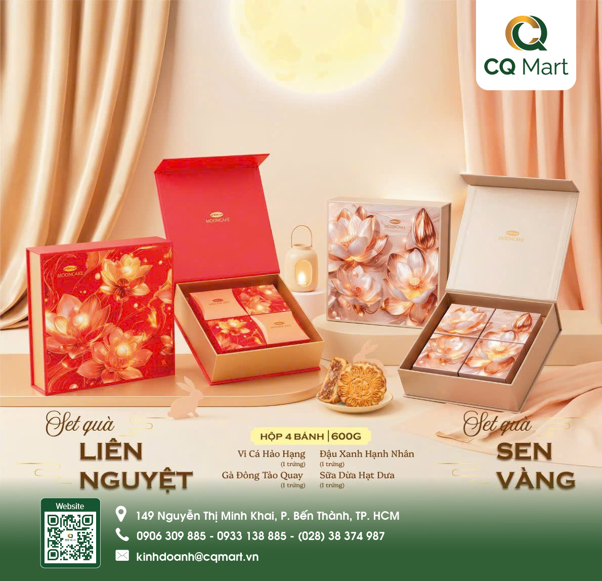 Bánh Trung Thu Bibica - Hộp Liên Nguyệt