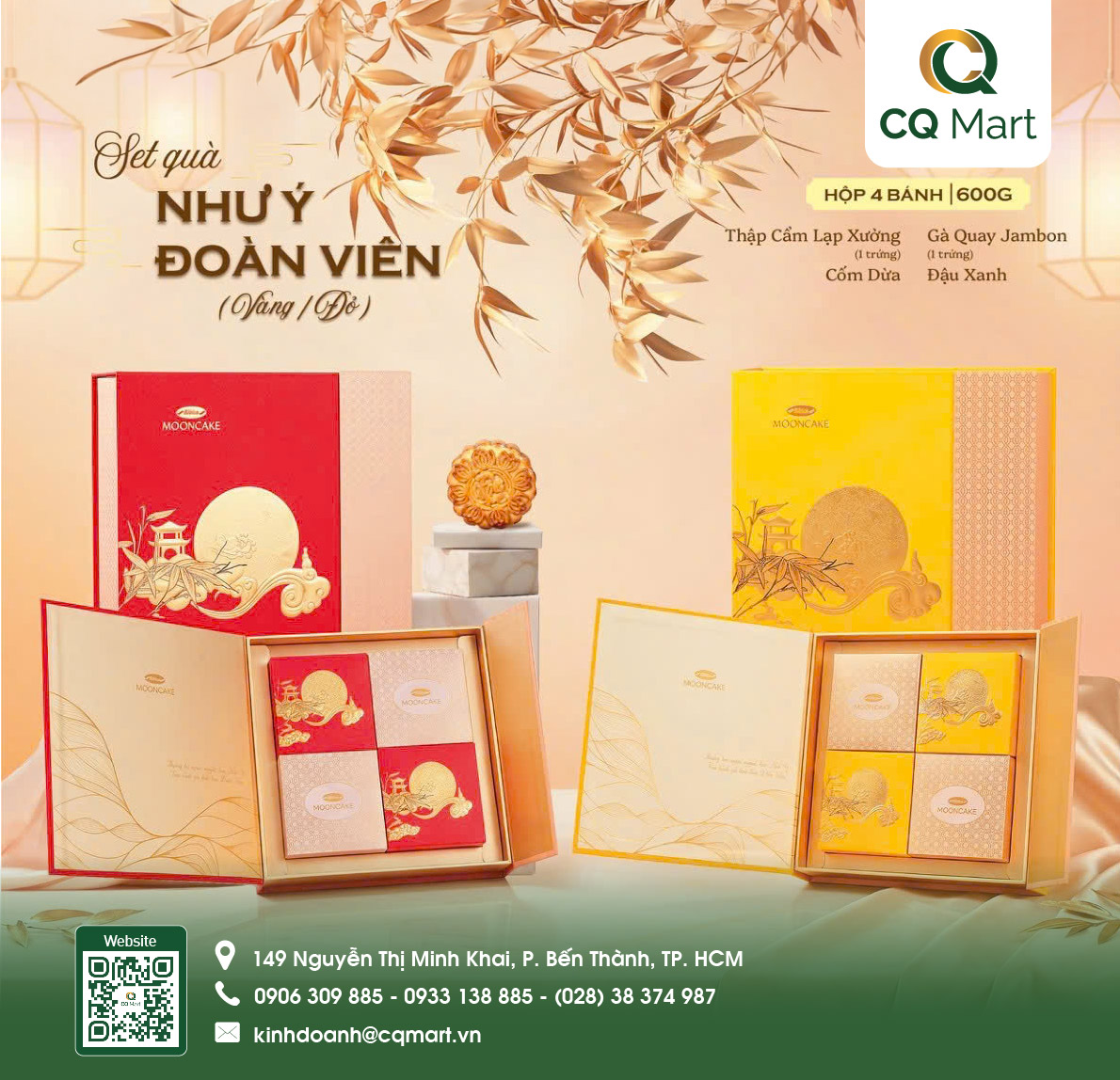 Bánh Trung Thu Bibica - Hộp Như Ý Đoàn Viên (Vàng)
