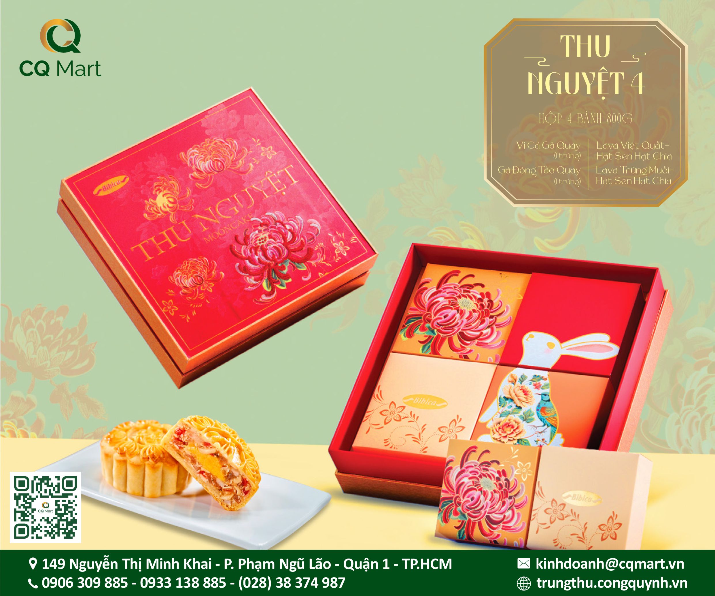 Bánh Trung Thu Bibica 2025 Hộp Thu Nguyệt 4