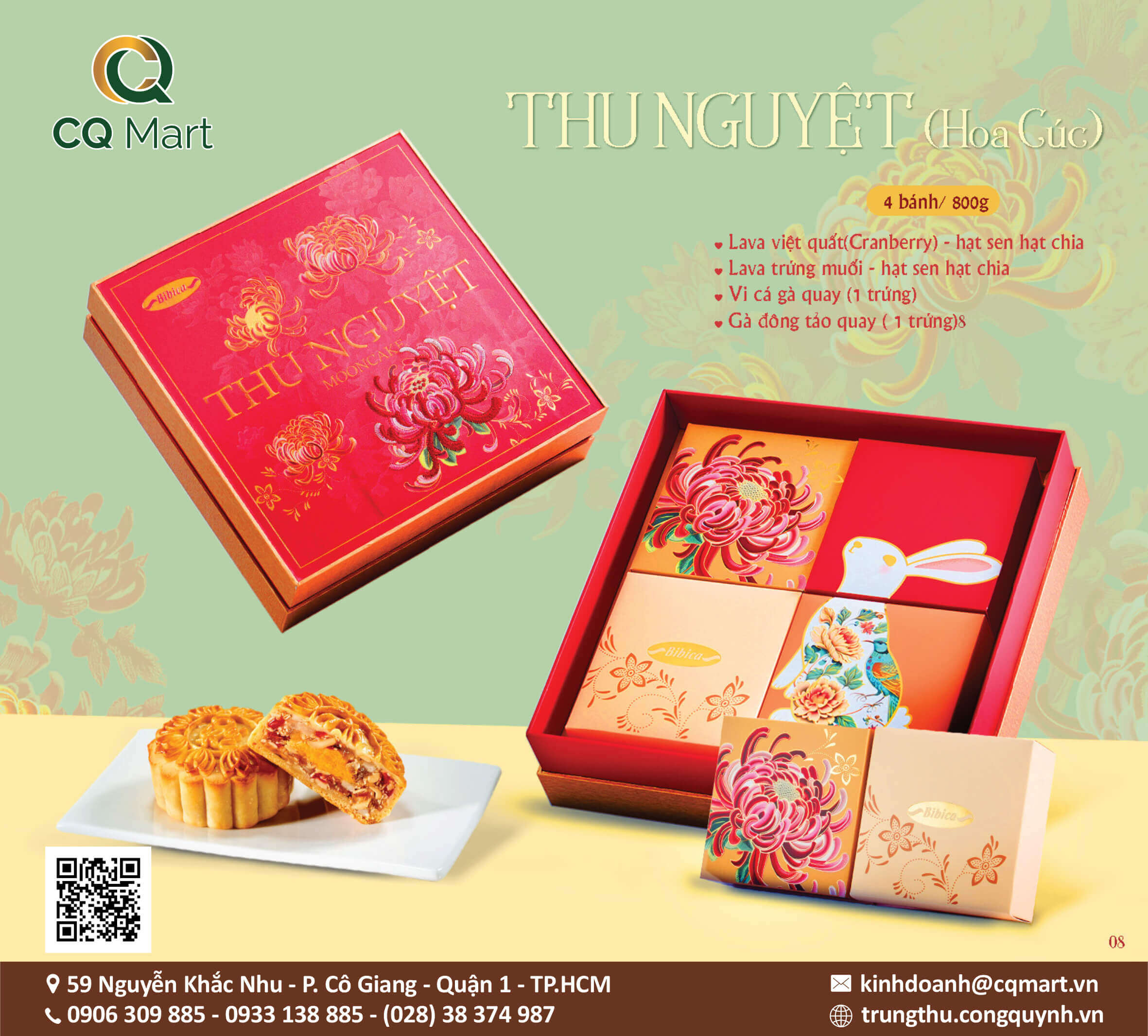 Bánh Trung Thu Bibica Thu Nguyệt (Hoa Cúc)