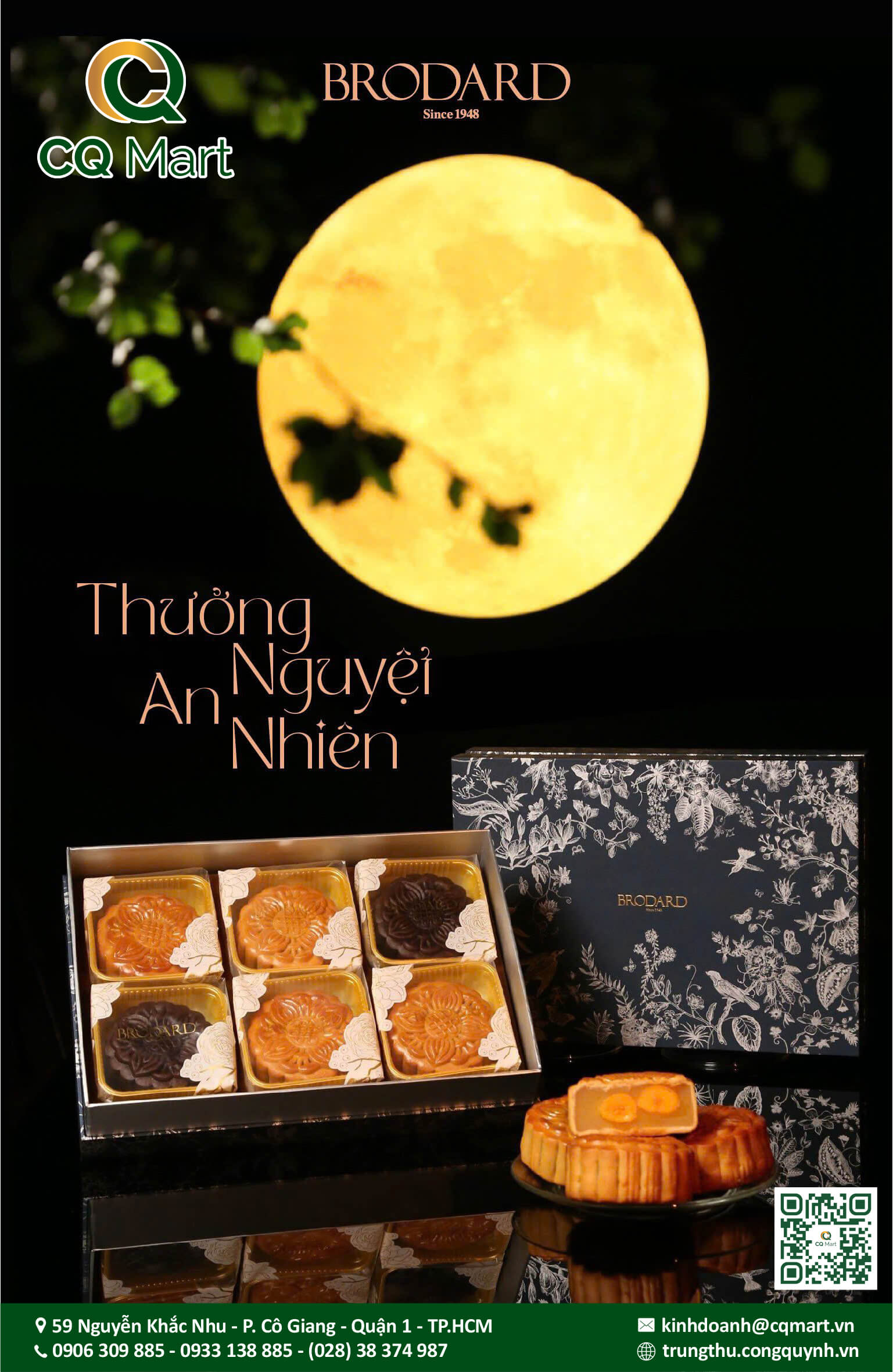 Bánh Trung Thu Brodard 2025 Hộp 6 bánh - Dạ Nguyệt Đoàn Viên 2