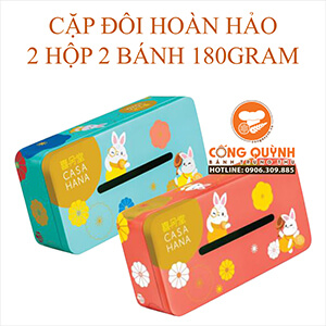 Bánh Trung Thu Casahana 2023 - Lunar Fantasy Set B 2 Hộp 2 bánh 180gr