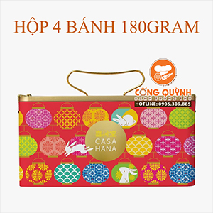 Bánh Trung Thu Casahana 2023 - Hộp Dazzling Lantern Đỏ 4 bánh