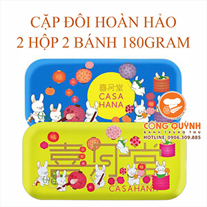 Bánh Trung Thu Casahana 2023 - Shanghai Asian Lantern B 2 Hộp 2 Bánh 180gram