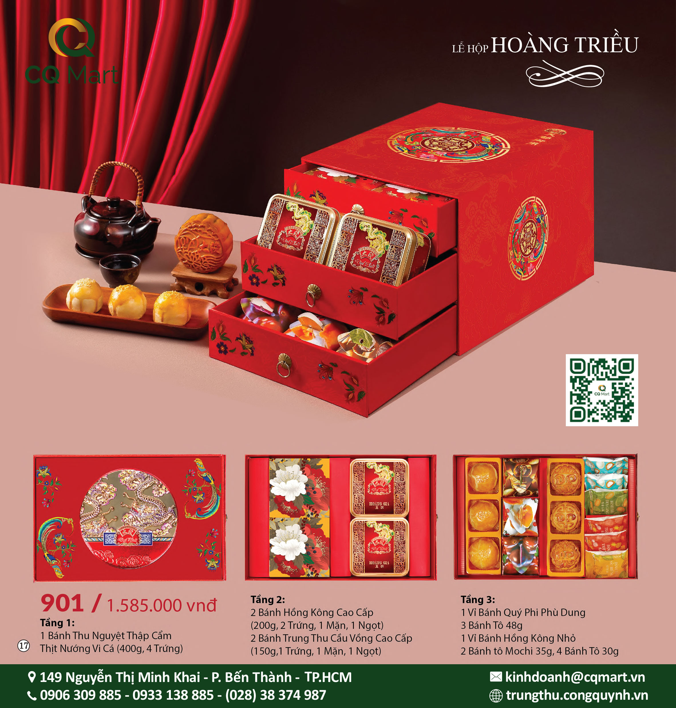 Bánh Trung Thu Đại Phát Lễ Hộp Hoàng Triều 901
