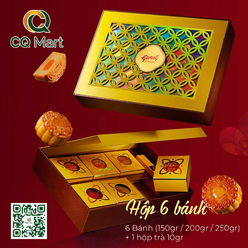 Bánh Trung Thu Givral 2025 Hộp 6 Bánh
