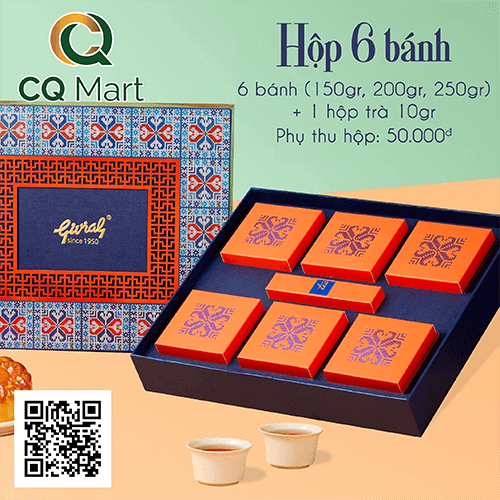 Bánh Trung Thu Givral 2025 Hộp 6 Bánh