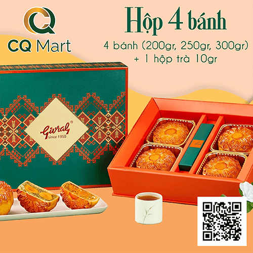 Bánh Trung Thu Givral 2025 Combo Thành Ý 1 (4 Bánh)