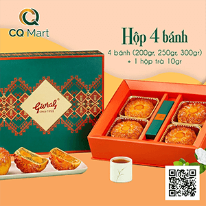 Bánh Trung Thu Givral 2025 Hộp 4 Bánh Truyền Thống
