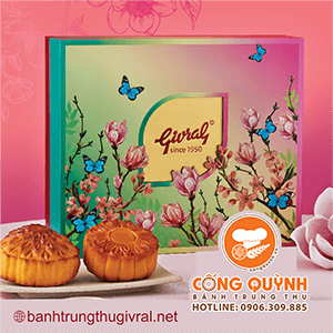 Bánh Trung Thu Givral 2023 Hộp 4 Bánh Truyền Thống