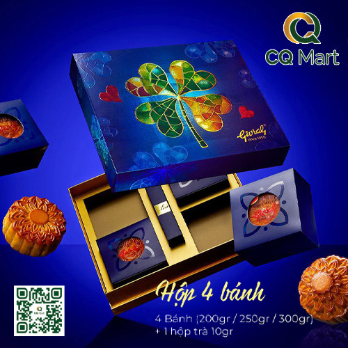 Bánh Trung Thu Givral 2025 Hộp 4 Bánh Truyền Thống