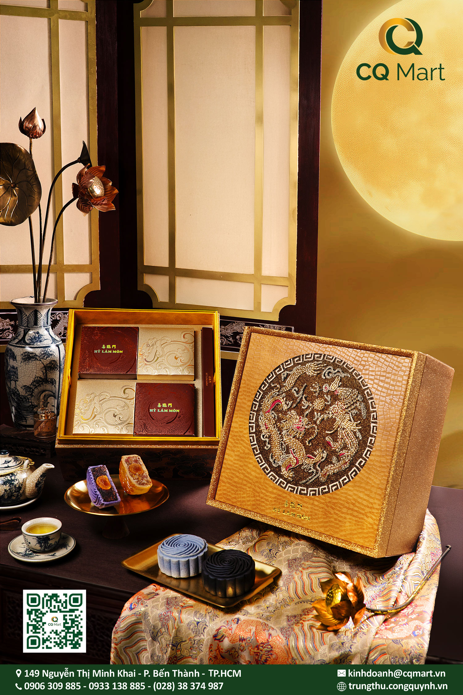 Bánh Trung Thu Hỷ Lâm Môn Hộp Đế Nguyệt