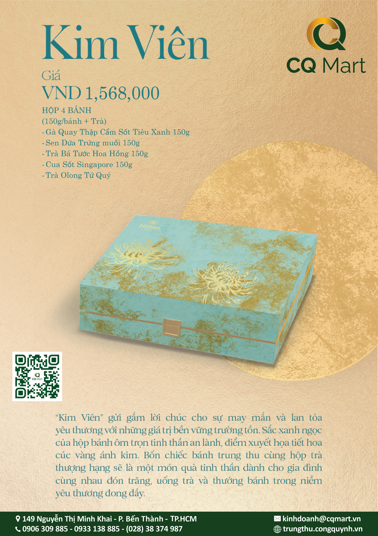 Bánh trung thu Khách sạn năm sao Hilton Hotel Kim Viên