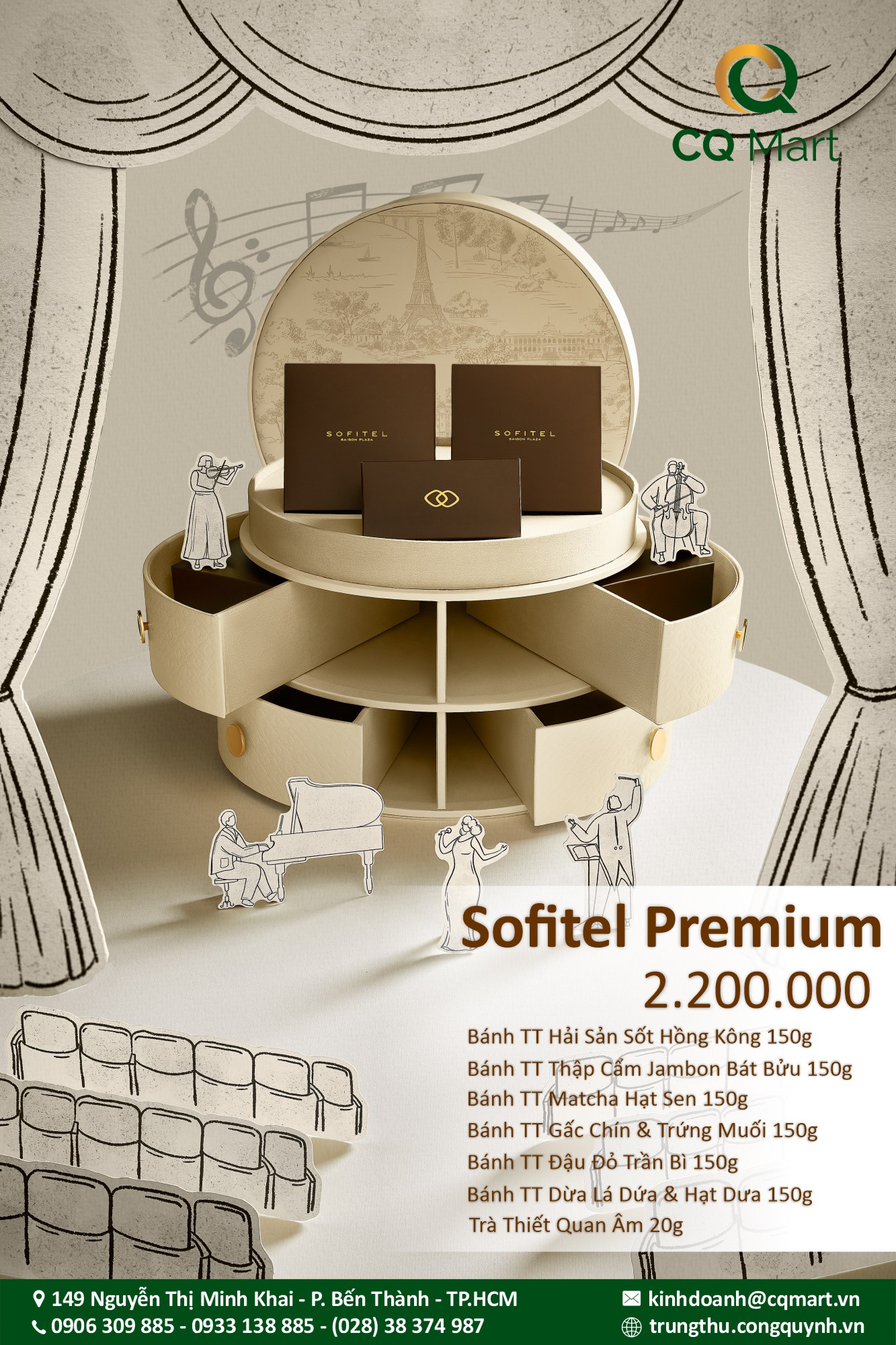 Bánh trung thu khách sạn năm sao Sofitel - PREMIUM MOONCAKE BOX