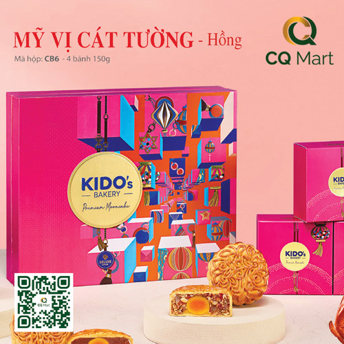Bánh trung thu Kido Mỹ Vị Cát Tường Hồng