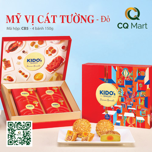 Bánh trung thu Kido Mỹ Vị Cát Tường Đỏ