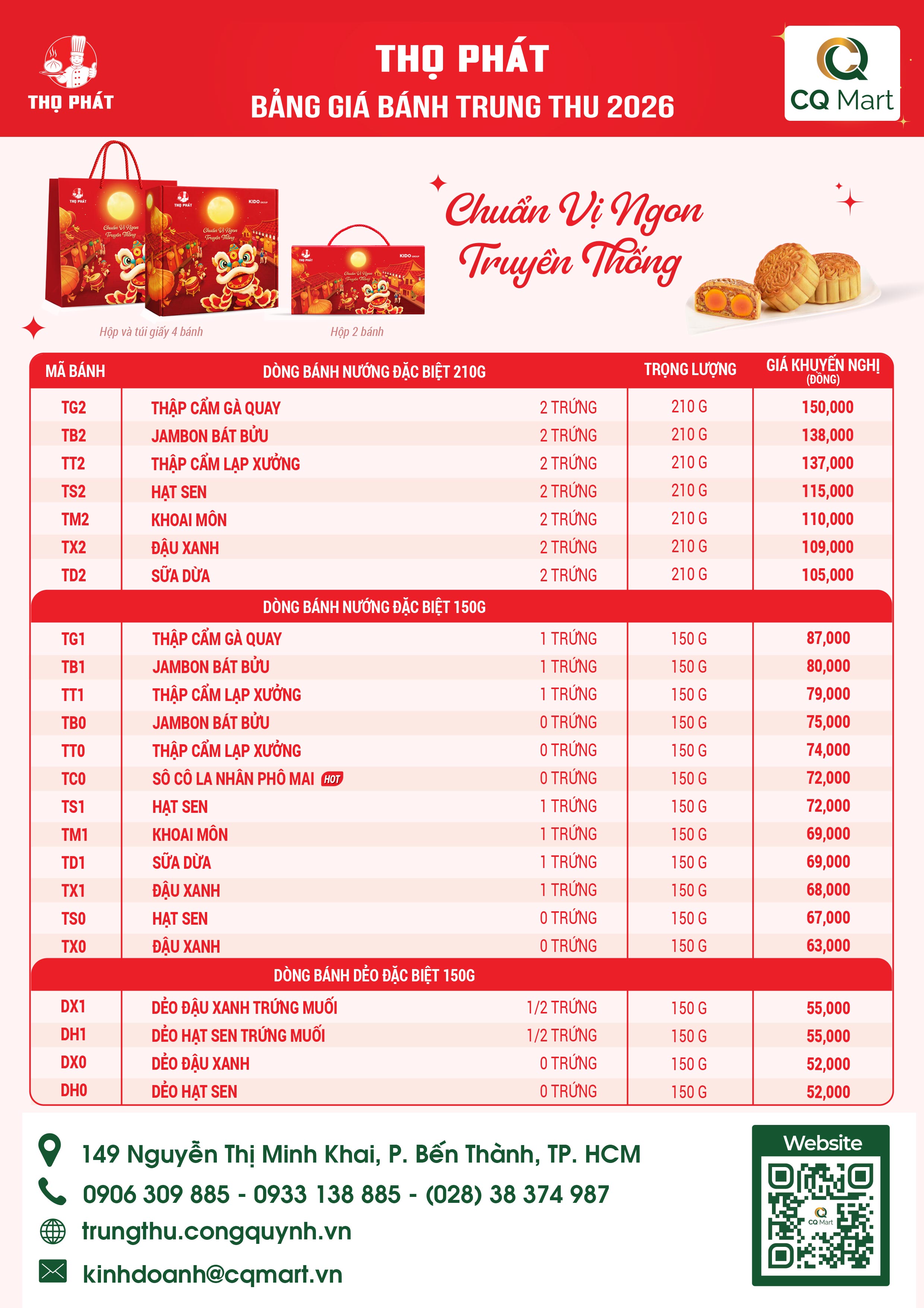 Bánh trung thu Thọ Phát - Hộp Truyền Thống