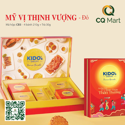 Bánh trung thu Kido Mỹ Vị Thịnh Vượng Đỏ