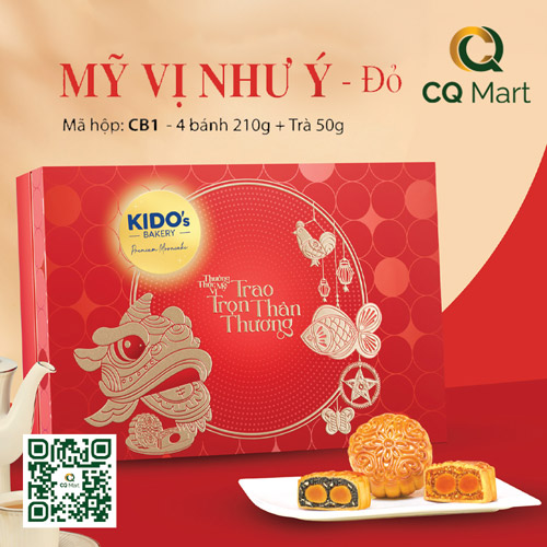 Bánh trung thu Kido Mỹ Vị Như Ý Đỏ