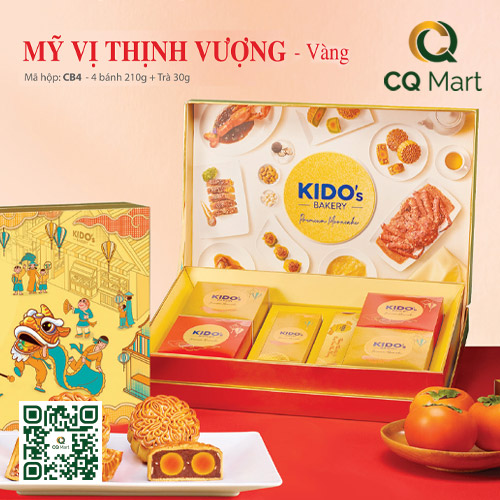 Bánh trung thu Kido Mỹ Vị Thịnh Vượng Vàng