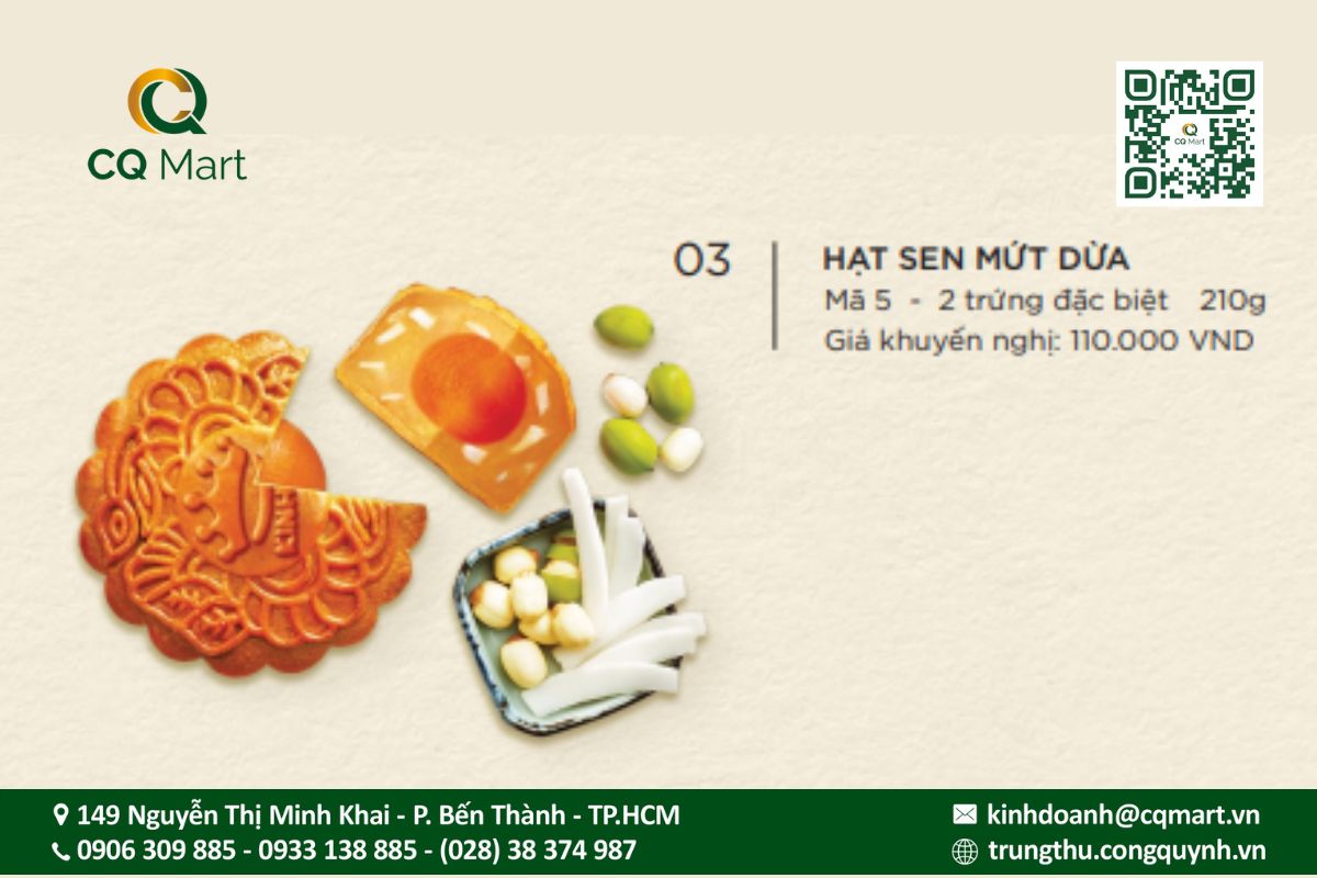 Bánh trung thu Kinh Đô Hạt Sen Mứt Dừa