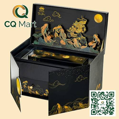 Bánh trung thu Kinh Đô Trăng Vàng Black N Gold 2025 - Hộp 2 bánh