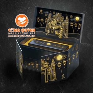 Bánh trung thu Kinh Đô Trăng Vàng Black N Gold 2023 - Hộp 2 bánh
