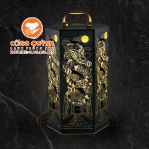 Bánh trung thu Kinh Đô Trăng Vàng Black N Gold 2023 - Hộp 4 bánh