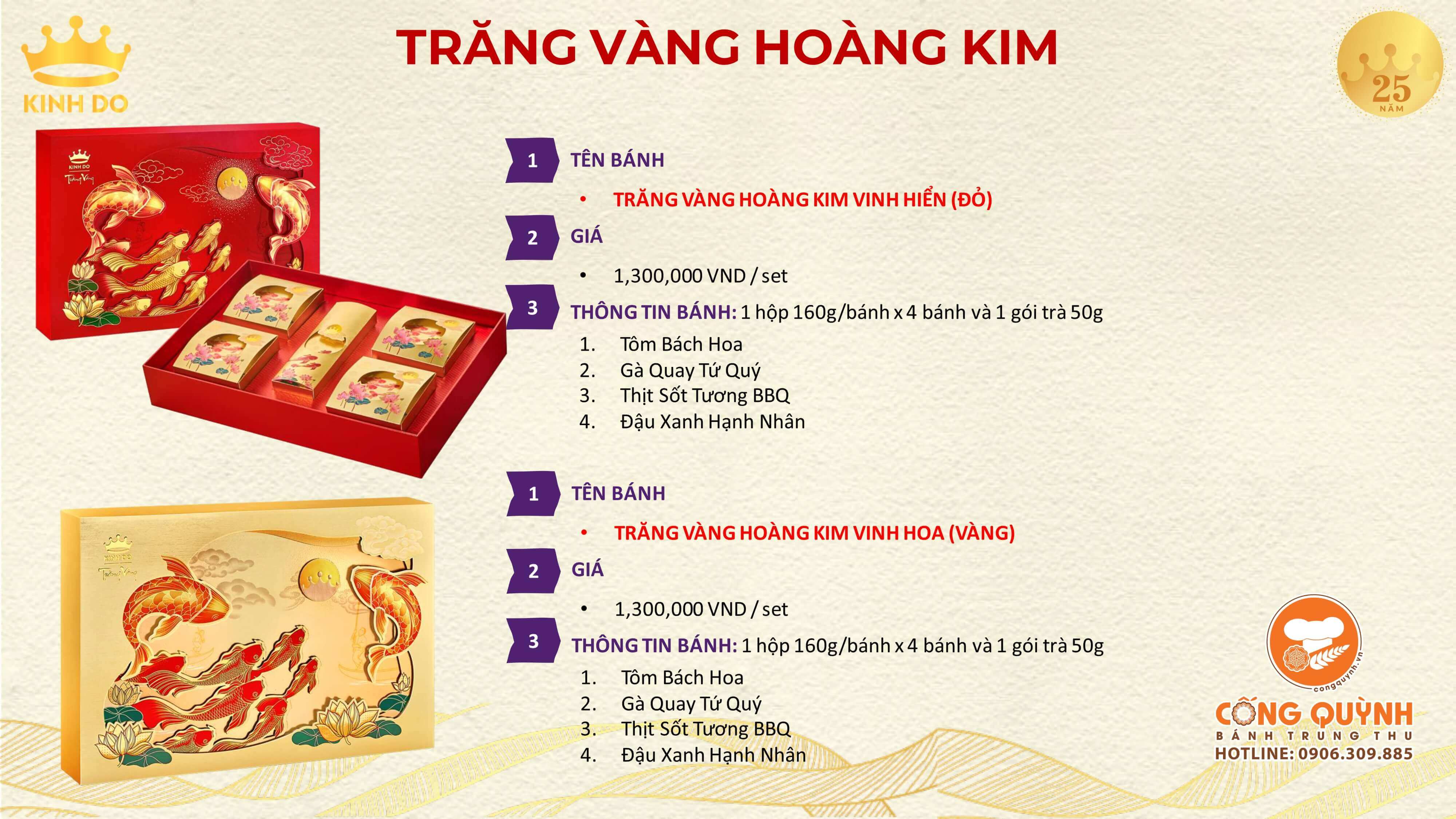 Bánh trung thu Kinh Đô Trăng Vàng Hoàng Kim 2024