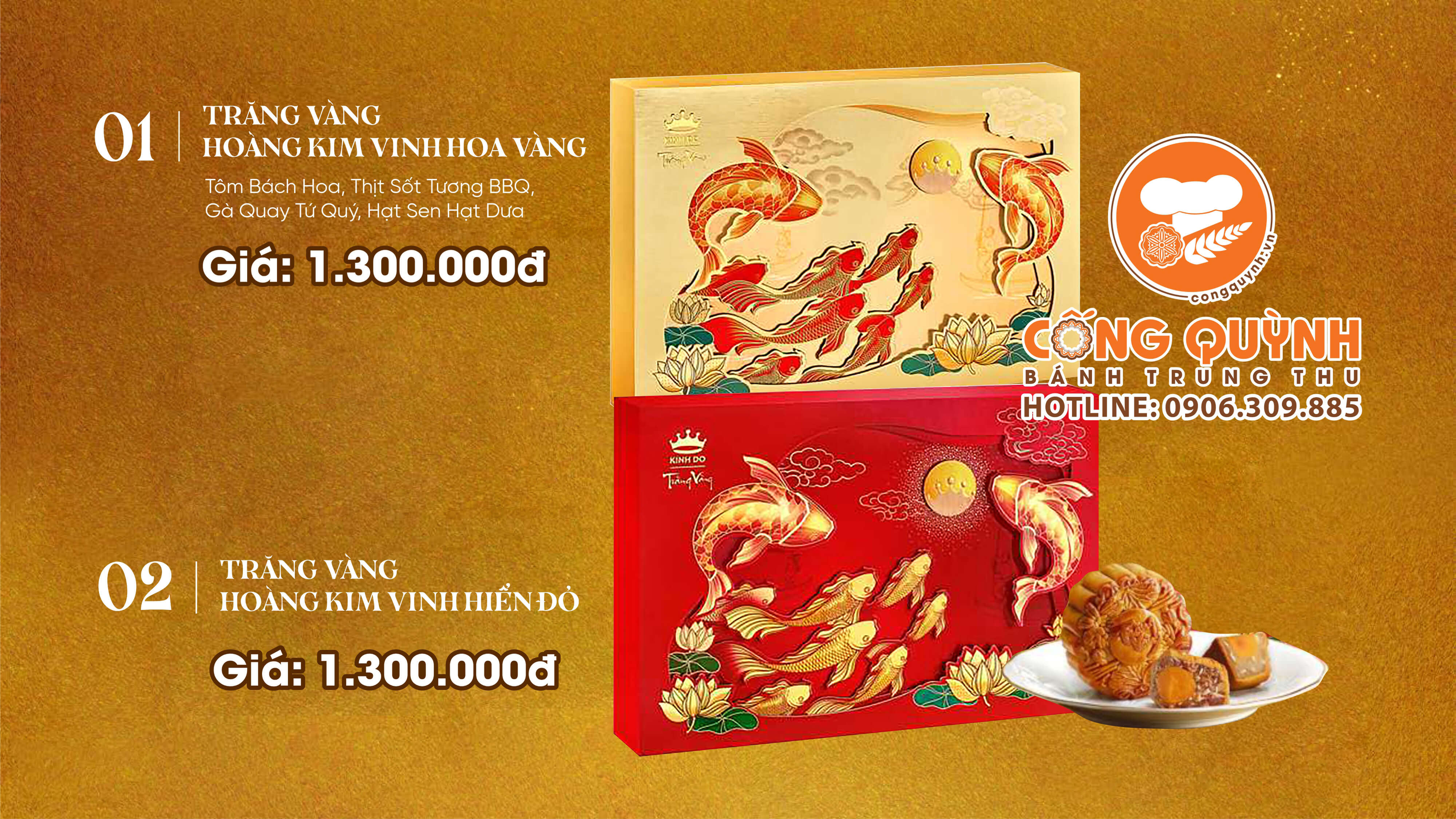 Bánh trung thu Kinh Đô Trăng Vàng Hoàng Kim 2023