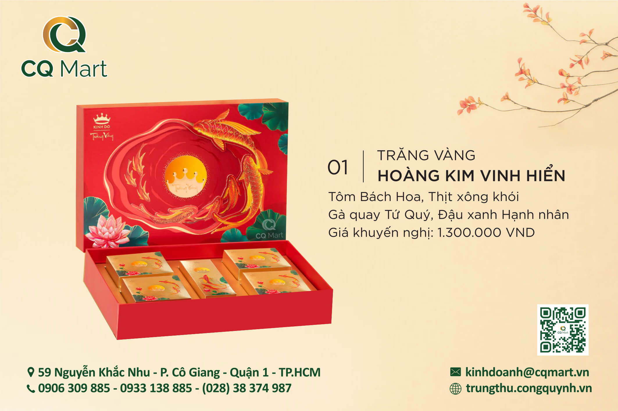 Bánh trung thu Kinh Đô Trăng Vàng Hoàng Kim Đỏ 2025 Vinh Hiển