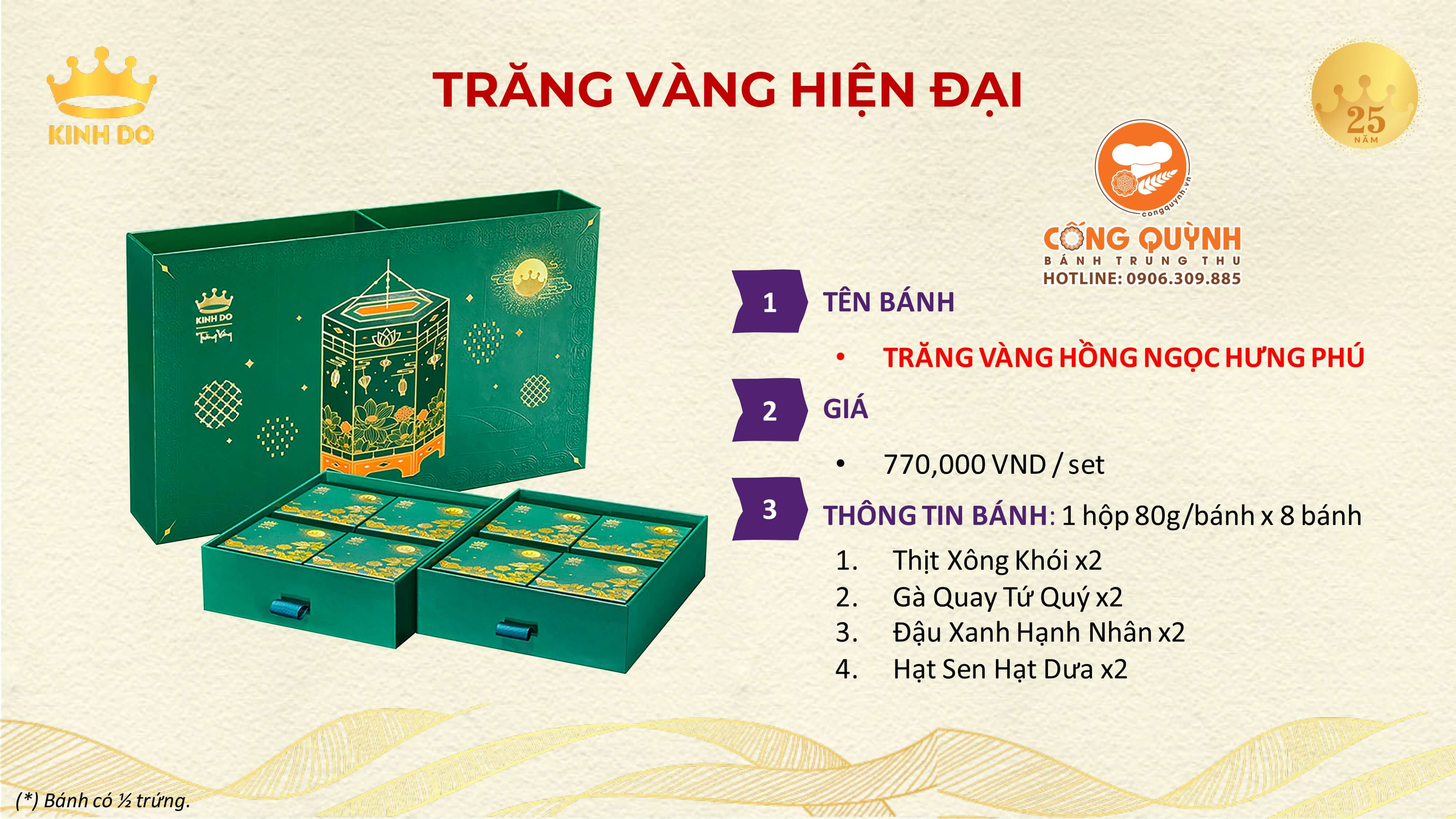 Bánh Trung Thu Kinh Đô Trăng Vàng 2023