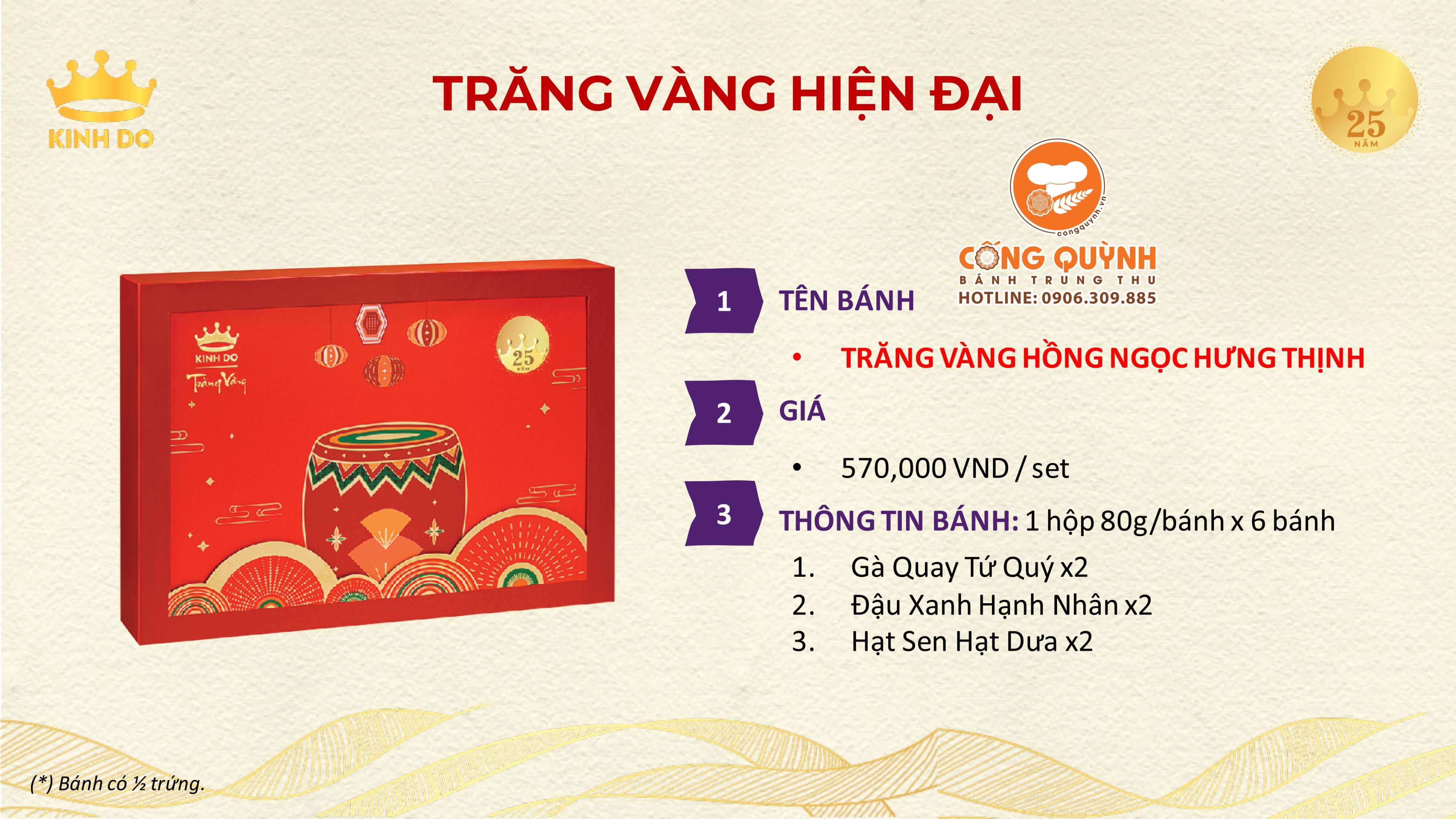 Bánh Trung Thu Kinh Đô Trăng Vàng 2023