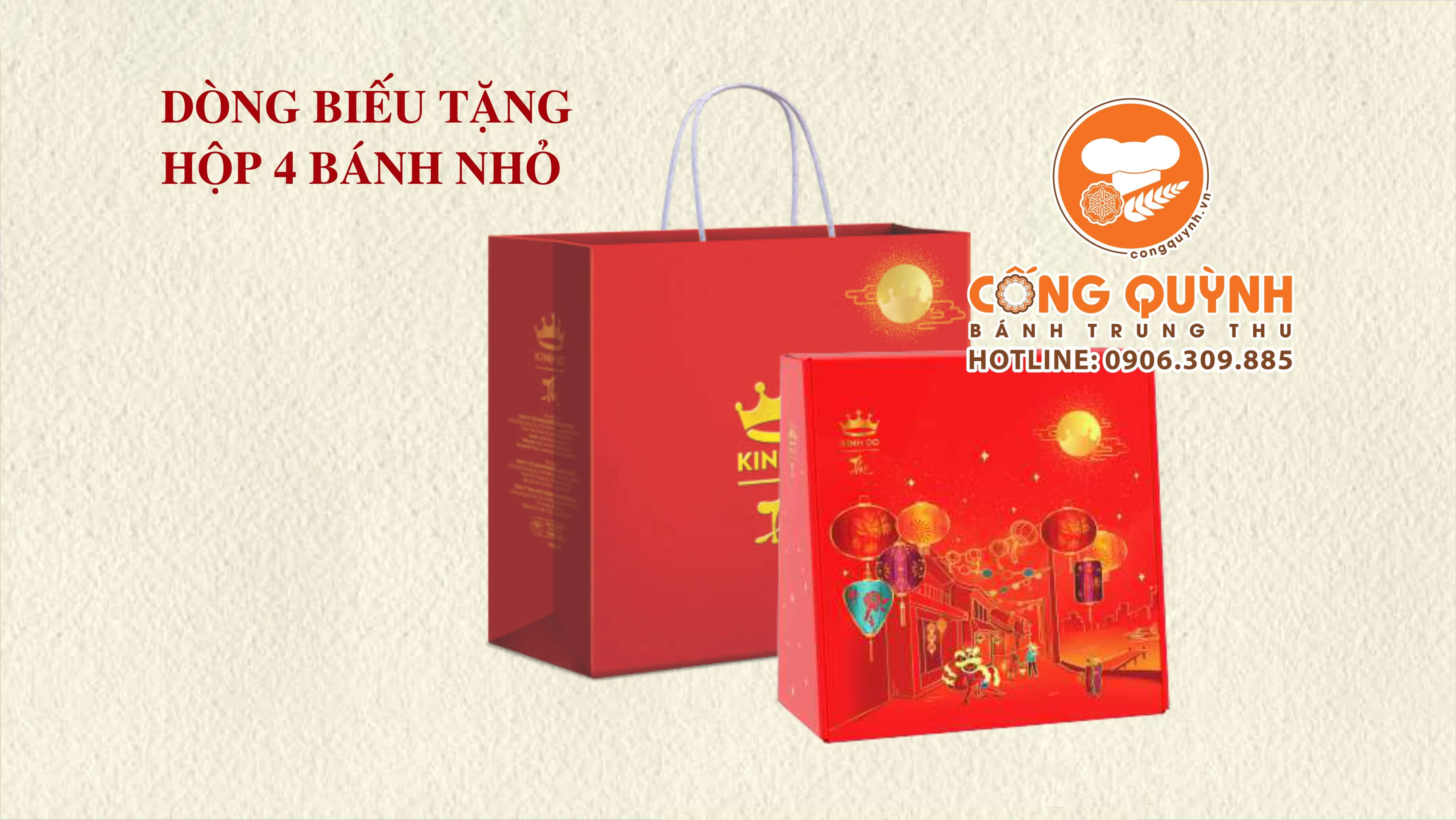 Bánh Trung Thu Kinh Đô 2023 Hộp 4 Bánh Nhỏ