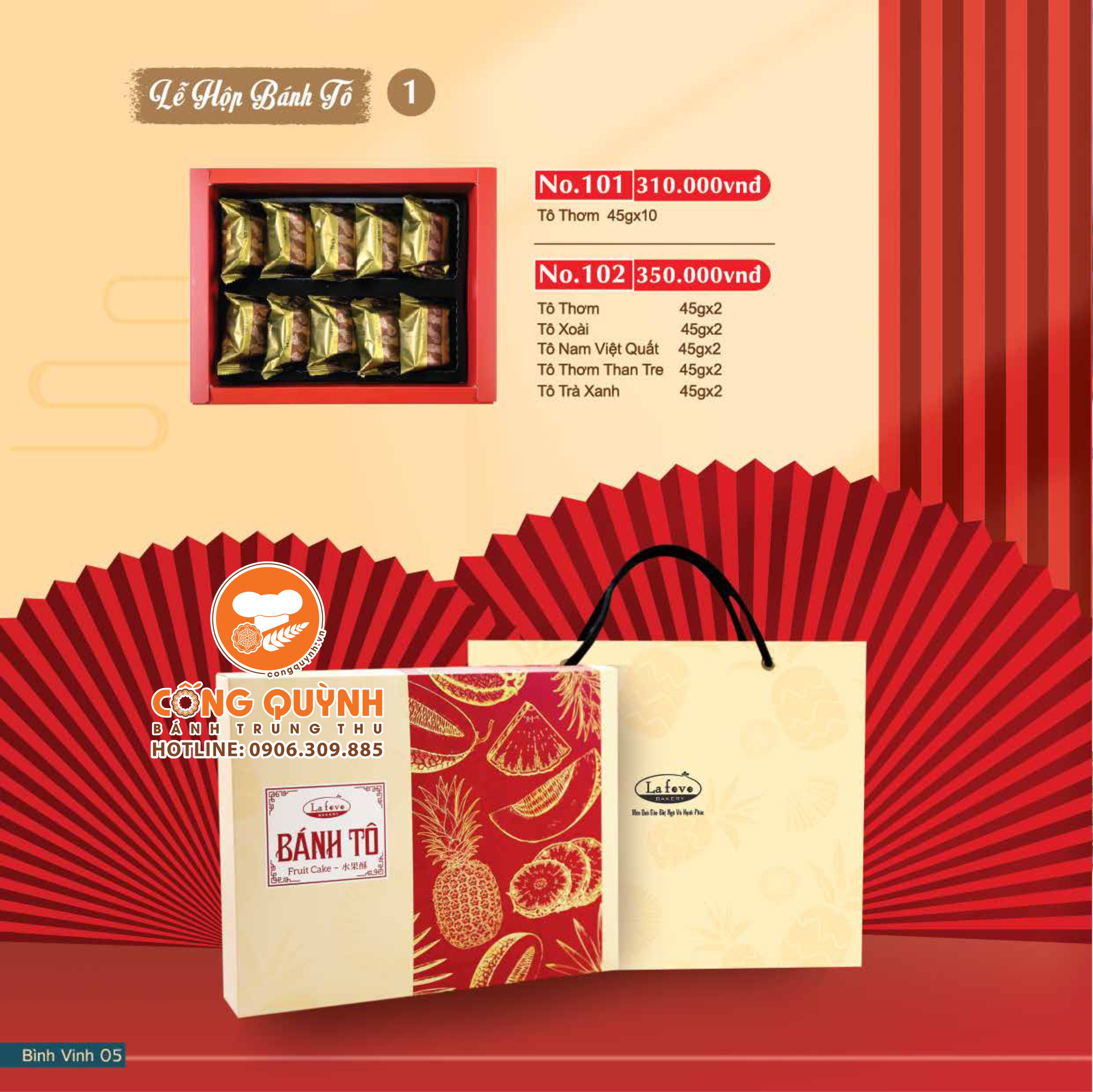 Bánh trung thu Lafeve Lễ Hộp Bánh Tô 101