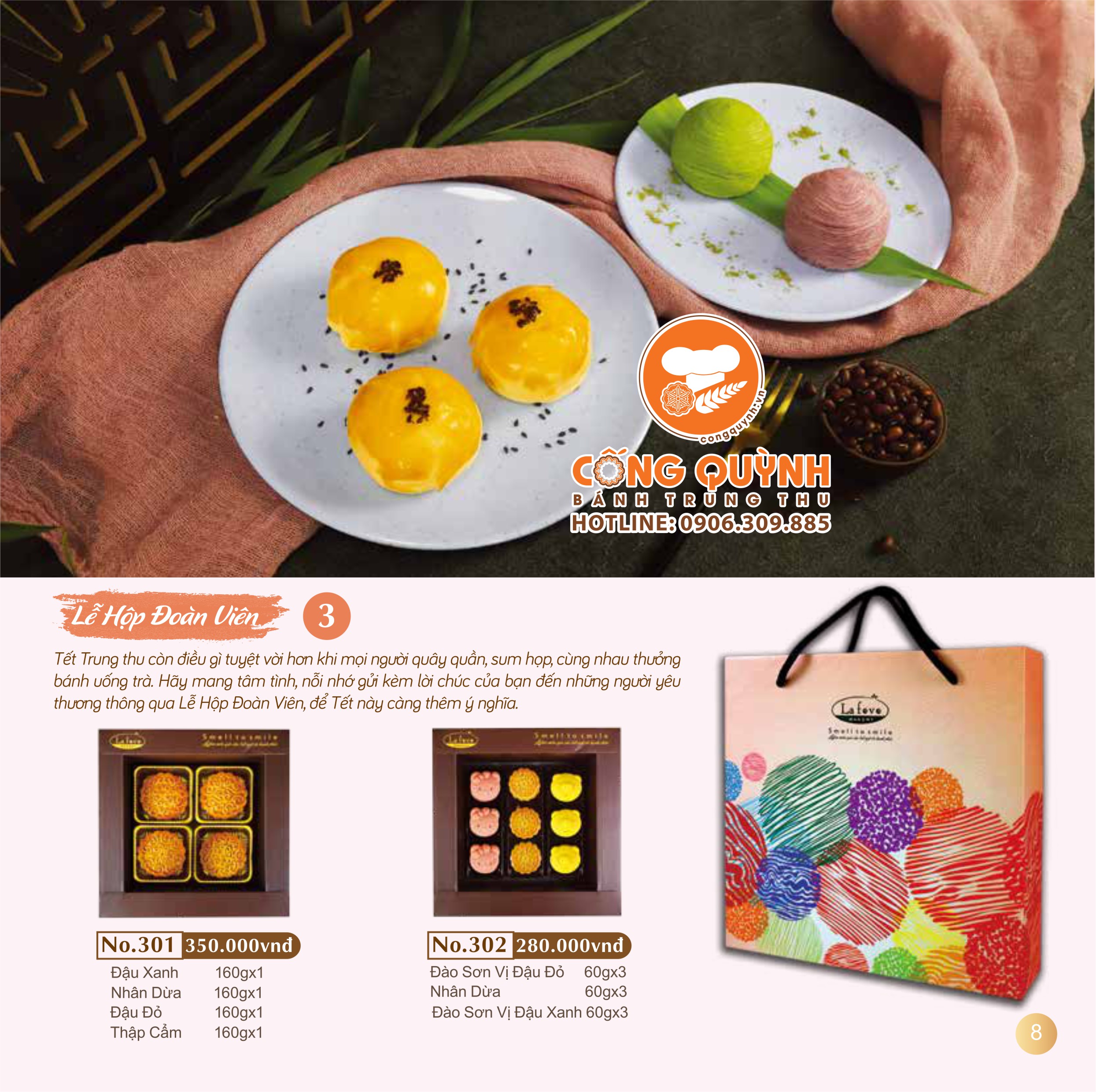 Bánh trung thu Lafeve Lễ Hộp Đoàn Viên 302
