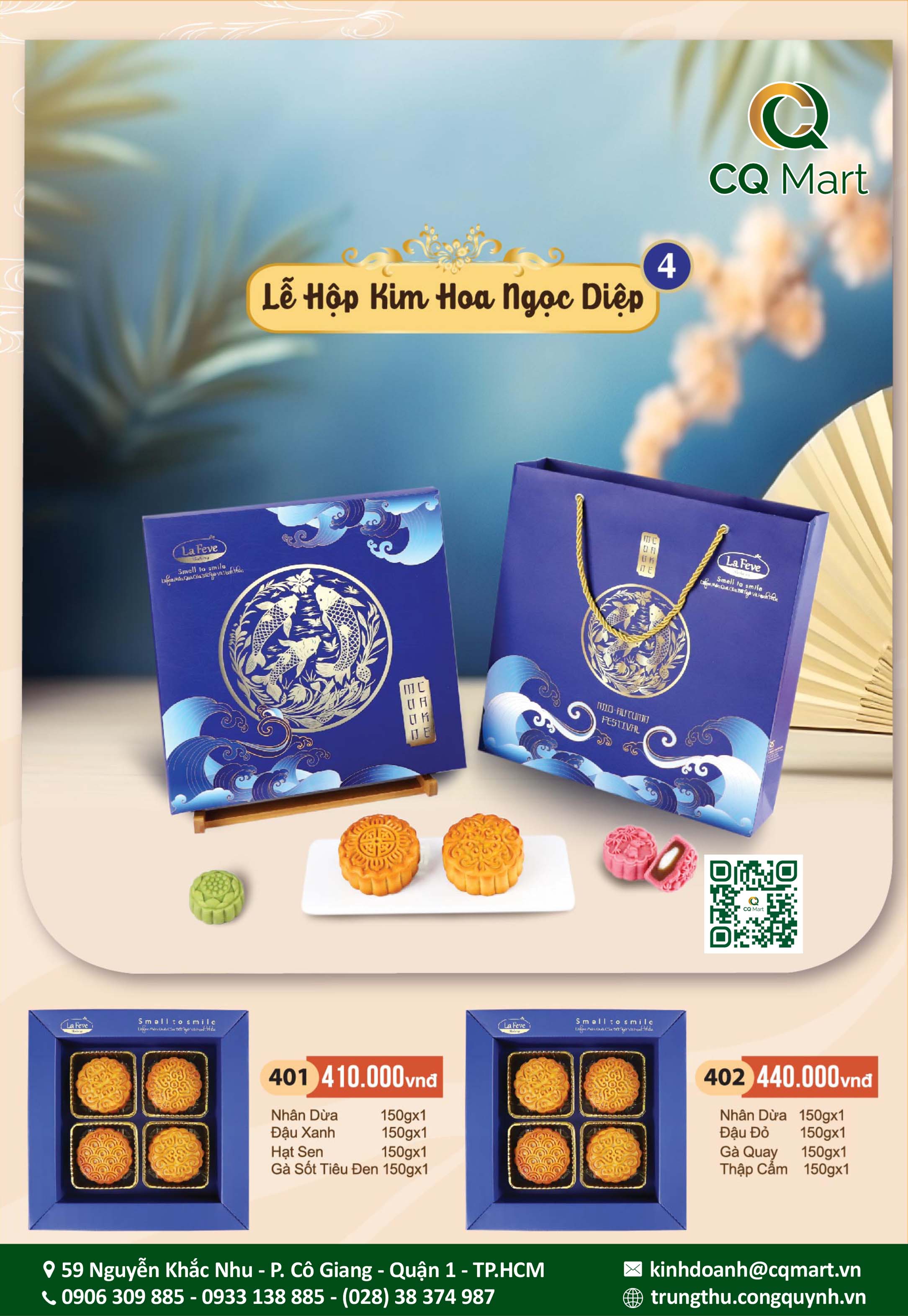 Bánh trung thu Lafeve Lễ Hộp Kim Hoa Ngọc Diệp 2