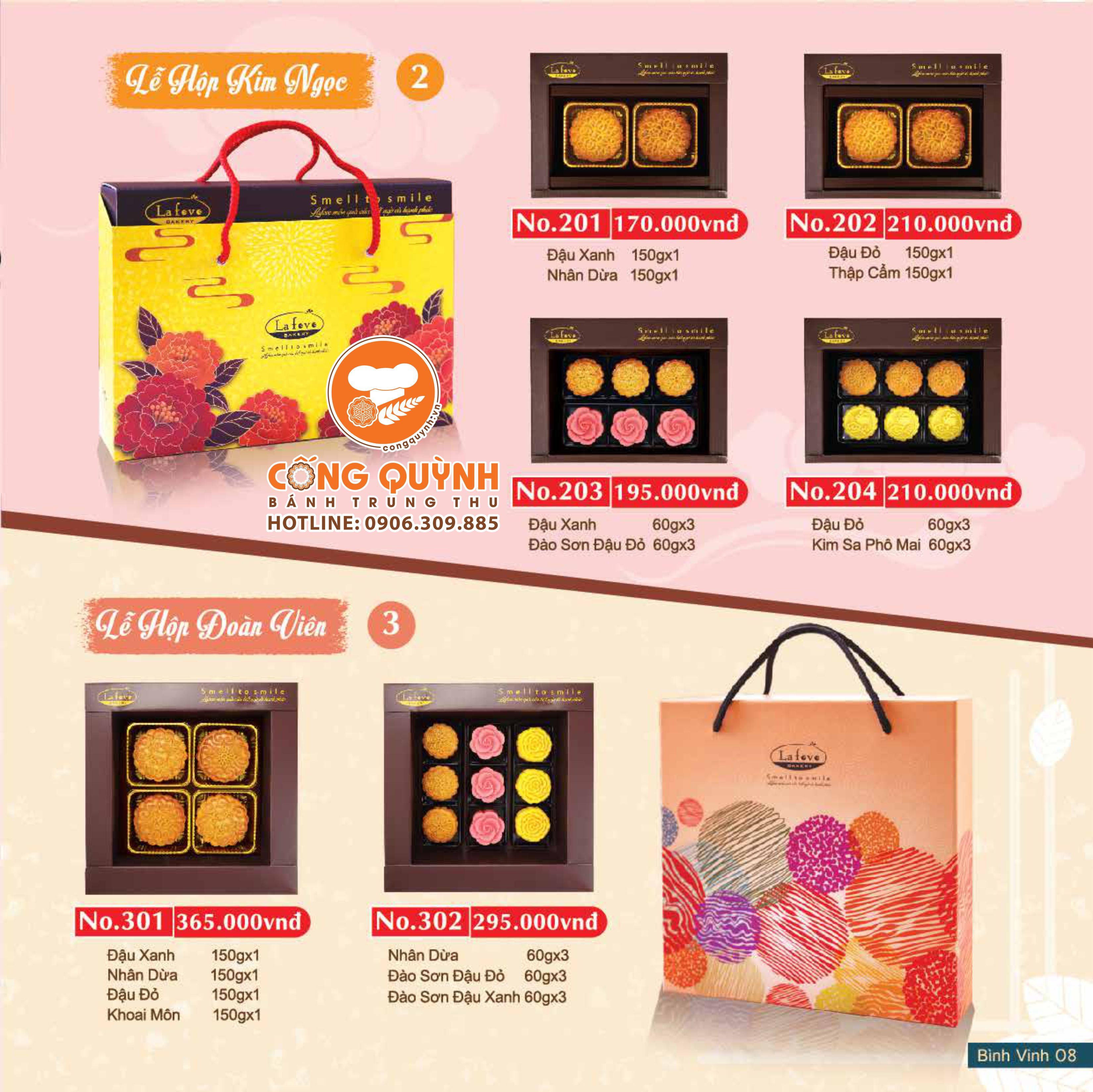 Bánh trung thu Lafeve Lễ Hộp Kim Ngọc 204