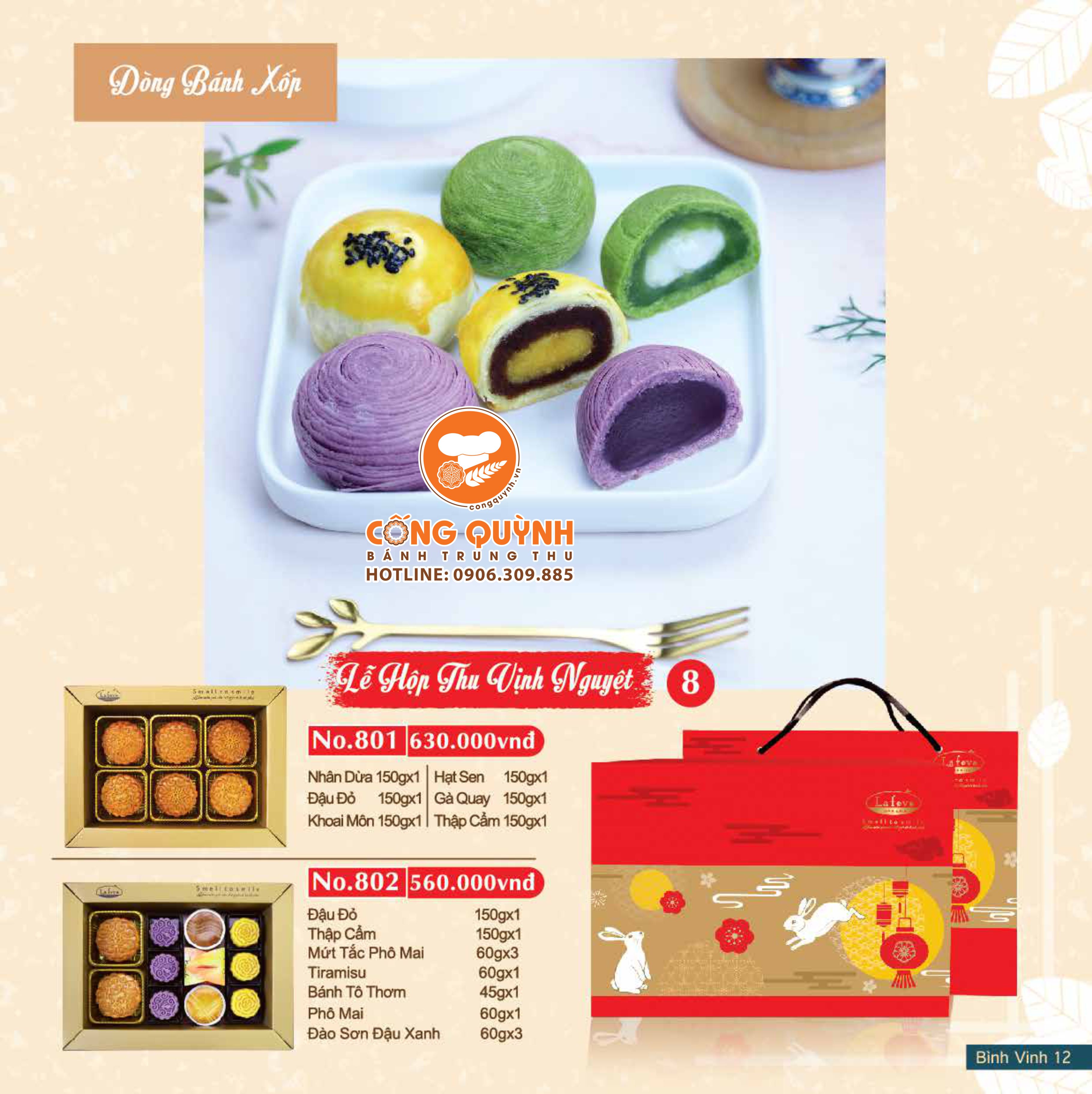 Bánh trung thu Lafeve Lễ Hộp Thu Vịnh Nguyệt 801