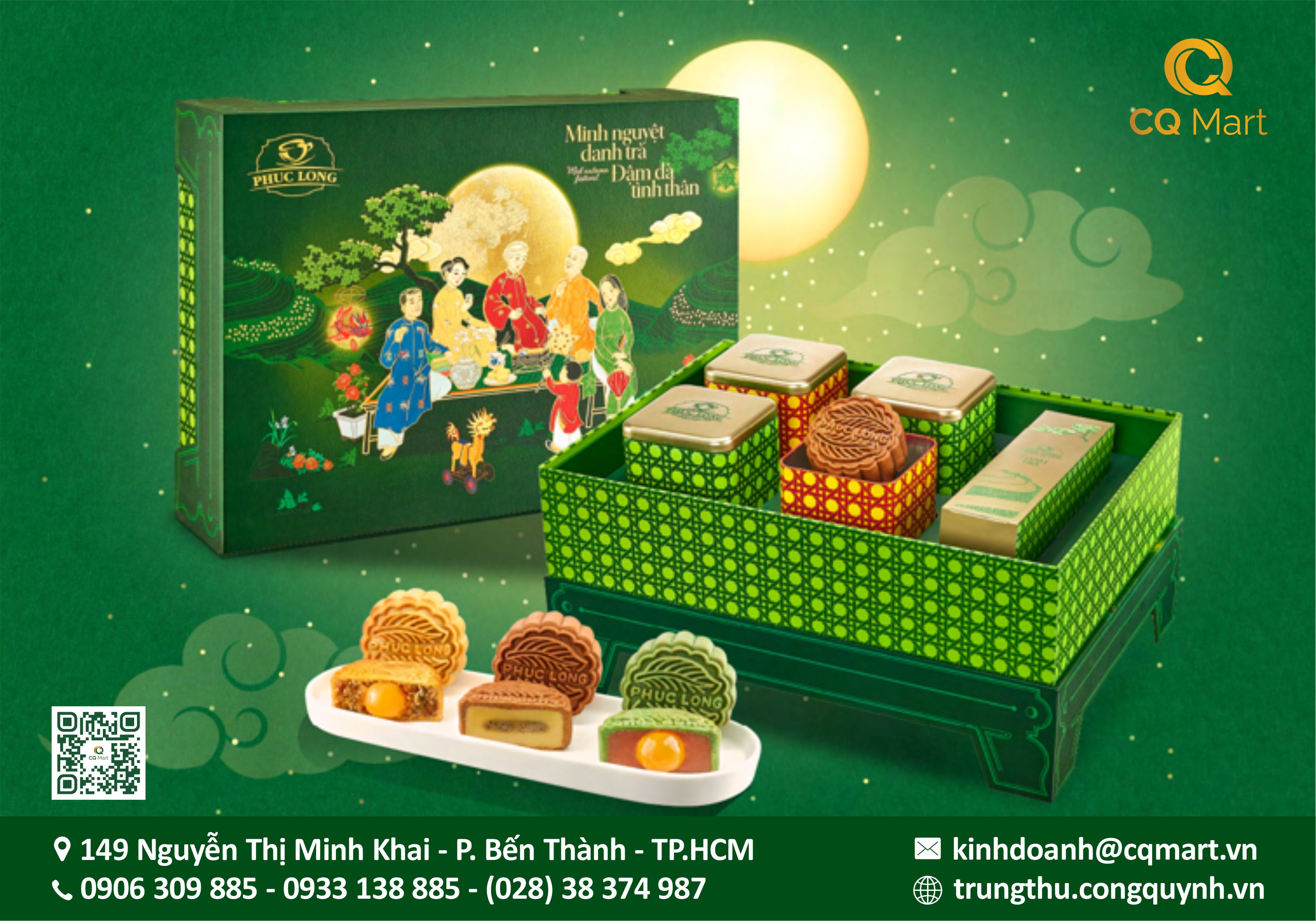 Bánh Trung Thu Phúc Long Combo Hộp 4 Bánh