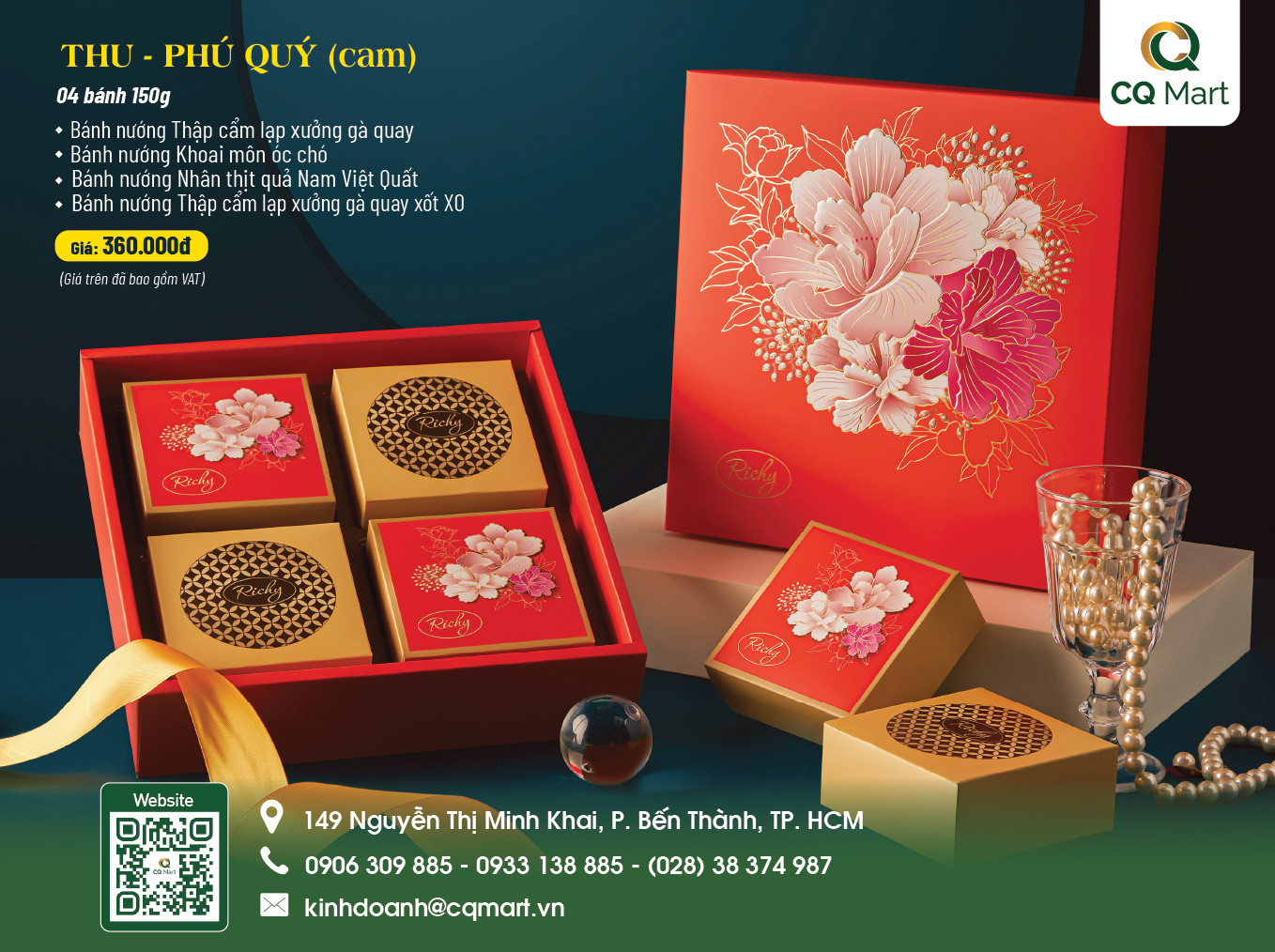 Bánh trung thu Richy Thu - Phú Quý (Cam)
