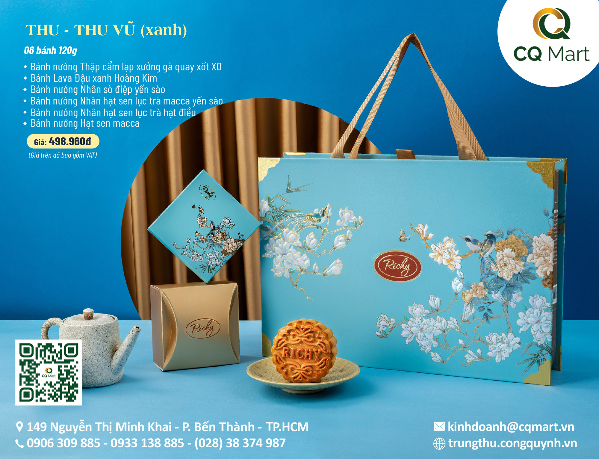Bánh trung thu Richy Thu - Thu Vũ (Xanh)
